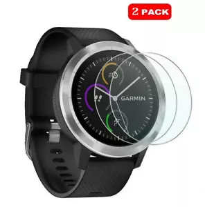 For Garmin Vivoactive 3 Tempered Watch Glass Screen Protector Cover 2 x Pack - Picture 1 of 12