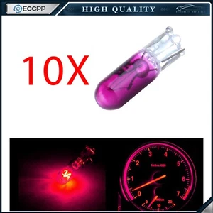 10x Pink/Purple T5 Dashboard Halogen Mini-Wedge Bulb Light 37 70 73 74 For Honda - Picture 1 of 4