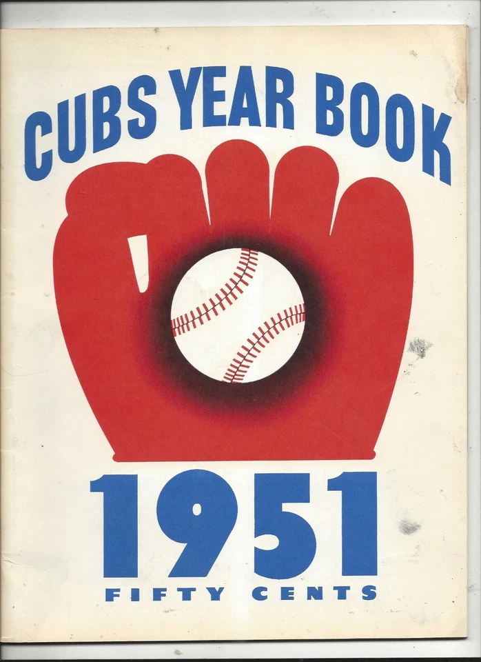 1951 Chicago Cubs Yearbook -excellent-near mint  (see scan) - Image 1 of 1