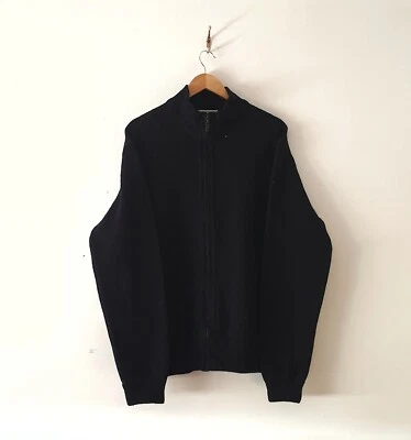 Chemise lacoste Vintage mens size large wool sweater full Zip made in france - Imagen 1 de 4