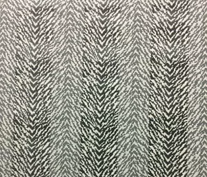 THIBAUT TIGRIS VELVET GREY ANIMAL STRIPE MALABAR EPINGLE FABRIC 29"LONG X 51"W - Picture 1 of 5
