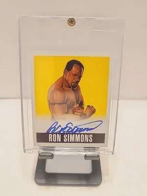 Tarjeta firmada 2014 Leaf Originals Wrestling RS1 Ron Simmons #25/99 WCW WWE WWF Foto 1 de 2