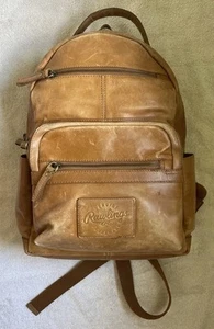 Rawlings Red Label Rugged Series Tan Leather Backpack 136314 - Picture 1 of 10