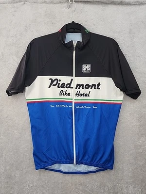 Велосипедная майка на молнии SMS Santini XXL черная синяя - Изображение 1 из 4