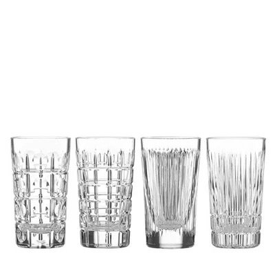 Reed & Barton Highball Glasses Set of 4 Thomas O'Brien 14 oz. Crystal New in Box - Image 1 of 4