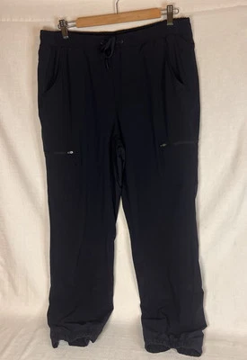 Eddie Bauer Pants 14 Fleece-Lined Navy Blue Pull-On Stormrepel UPF 50 Women - Image 1 of 4