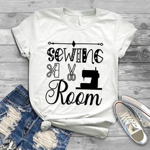 Camiseta unisex regalo acolchado máquina de coser sala de coser - Imagen 1 de 1