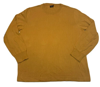 J CREW Top de punto Suéter talla XL Oro 100% algodón Pullover Foto 1 de 4