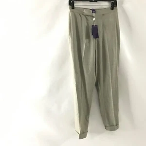 Pantalón de sarga de lana beige 290817118001 para mujer Ralph Lauren etiqueta púrpura - Imagen 1 de 10