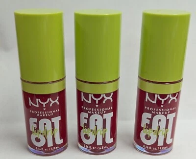 ЛОТ ИЗ 3 МАСЕЛ ДЛЯ ГУБ NYX FAT OIL #FOLD05 НОВОСТНАЯ ЛЕНТА 0,16 жидкой унции КАЖДОЕ ЗАПЕЧАТАННОЕ - Изображение 1 из 3