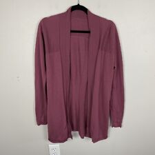 Lululemon Blissful Zen Sweater Cardigan So Merlot Merino Wool Size 6 ? FLAW Pink