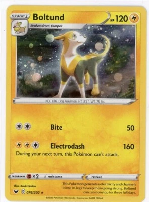 Boltund 076/202 Swsh01: Sword & Shield Holo - Image 1 of 2