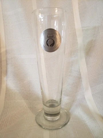 Vintage George Washington University Beer Glass with metal seal Cover