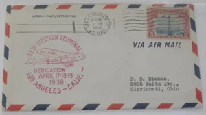 Los Angeles California western terminal airport dedication April 17 1930 airmail - Picture 1 of 2