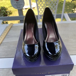 Madden Girl Gwwen Black Platform Pump Heel Patent Womens Size 7.5 - Picture 1 of 7