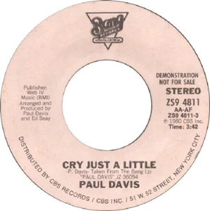 Paul Davis - Cry Just A Little (7", Single, Promo, Ter) (Very Good Plus (VG+)) - - Picture 1 of 1