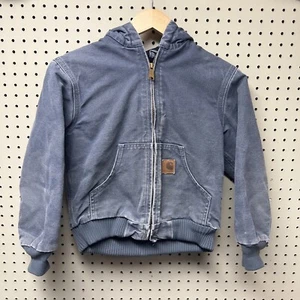 Chaqueta Carhartt Juvenil Mediana Azul YYJ130 STM Cremallera Completa Con Capucha Lona Envejecida - Imagen 1 de 12