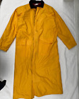 Talbots Yellow Raincoat Womens Small Long Pvc Trenchcoat