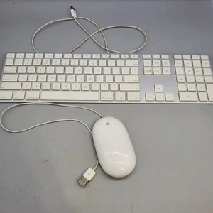 Apple Genuine Wired Keyboard and Mouse A1243/A1152 - Picture 1 of 5