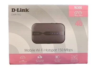 D-LINK - DWR 932 - WLAN Router 4G LTE - 150 Mbit/s WIFI Hotspot mobiles Internet - Bild 1 von 4