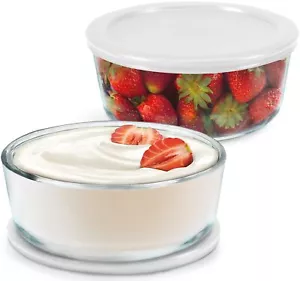 Paquete de 2 recipientes de yogur - Haz más yogur con recipientes de vidrio de 1 cuarto de galón (4... - Imagen 1 de 4