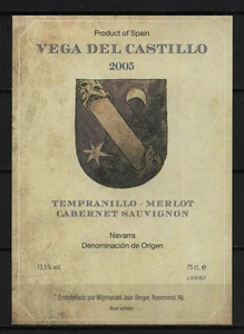 Vega del Castillo Cabernet 2005 España Vinos Etiqueta Banda - Imagen 1 de 1