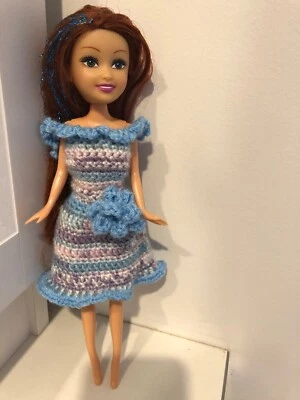 Doll dress crochet Pattern (US or UK) Barbie type dolls     - Image 1 of 4