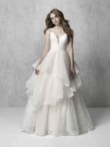 Allure Bridals Madison James MJ 625 wedding Dress Size 14 Ivory NEW!! - Picture 1 of 12