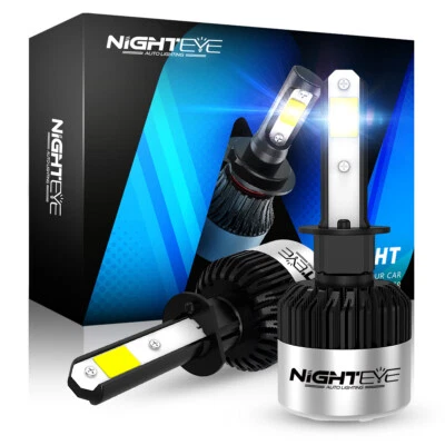 NIGHTEYE 2x H1 LED Headlight Bulbs 6500K Canbus Error Free 9000LM 72W Hi/Lo Beam - Image 1 of 4