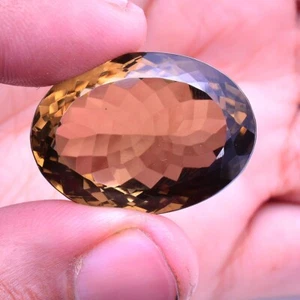 VVS 55.80 Cts Certified Natural Smokey Quartz 28mm 20mm Oval Cut Loose Gemstone - Picture 1 of 6