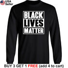 Black Lives Matter BLM Long T-Shirt I Can't Breathe Equality Civil Rights Men