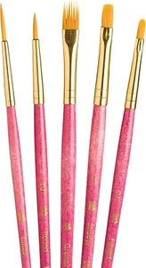 Princeton Artist Brush Set 9184 5-Pc Gold Taklon | BRAND NEW - Picture 1 of 4