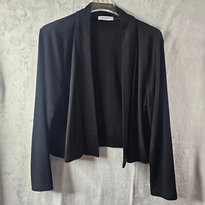 Женский укороченный кардиган Calvin Klein с открытой передней частью черный с длинным рукавом размер XL - Изображение 1 из 4