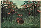 CPA Henri Rousseau peintre français les tropiques jungle singes oranges
