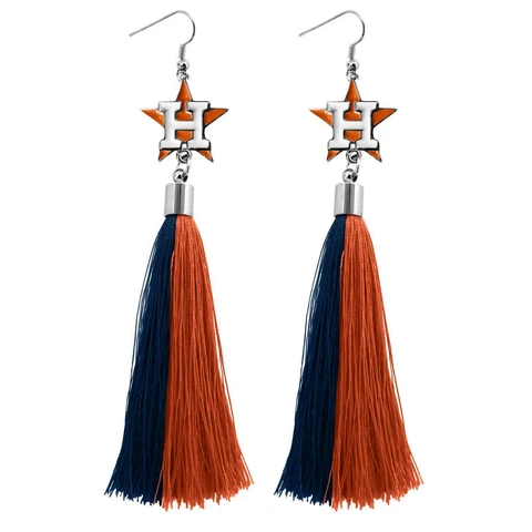 Houston Astros Tassel Earrings MLB Authentic Made by Little Earth Cover