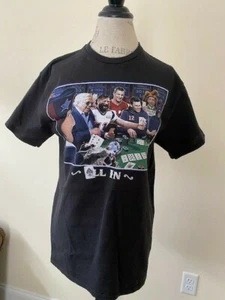 New England Patriots T Shirt Men Medium Black "ALL IN " T-Shirt 2019 Playoffs - Picture 1 of 6