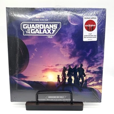 GUARDIANS OF THE GALAXY VOL 3 SOUNDTRACK LP PURPLE & BLUE VINYL WITH POSTER - Image 1 of 2