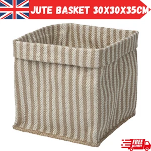 IKEA MÄVINN Storage Basket Handmade Natural Storage Organizing Box 30x30x35cm - Picture 1 of 6