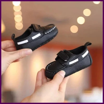 Moda Bebé Zapatos Bautizo Bautizo Cuero PU Mocasines Infantes Niños Niñas Foto 1 de 4
