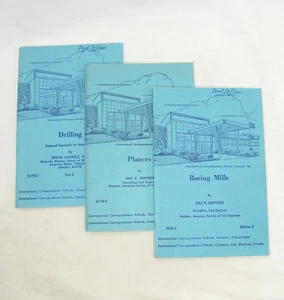 3 Vintage ICS Machinist Booklets Boring Mills Planers Drilling Part 2 Books - Picture 1 of 11