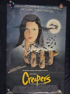 VINTAGE ~ CREEPERS ~ ORIGINAL 27X41 FILMPLAKAT 1983 DARIO ARGENTO EUC! Selten!! - Bild 1 von 10