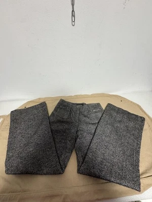 Vintage Chanel Pants Womens FR 38 Gray Herringbone Tweed Made in France Silk 00s - Image 1 of 4