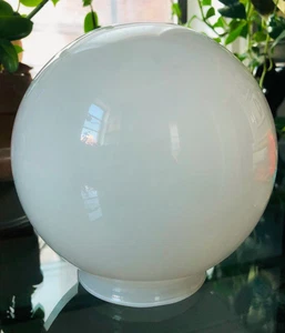 GENERIC WHITE GLOBE LIGHT FIXTURE REPLACEMENT GLASS SHADE 3-1/4" FITTER - Picture 1 of 5
