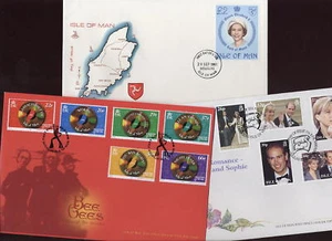 ISLE of MAN 1976-99 ILLUSTRATED FIRST DAY COVERS x 9 - Picture 1 of 1
