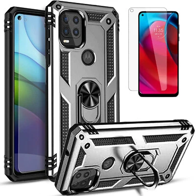 Funda con Soporte para Teléfono Motorola Moto G Stylus 5G 2022 2023 + Cristal Templado Foto 1 de 4