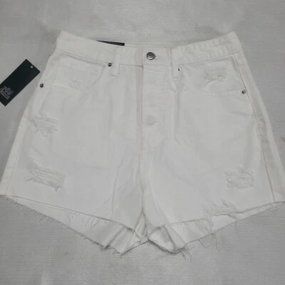 Pantalones cortos Wild Fable blancos de tiro súper alto para mujer - talla 6, entrepierna de 2,5" Foto 1 de 4