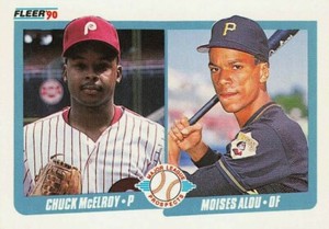 1990 Fleer Chuck McElroy Moises Alou #650 Rookie
