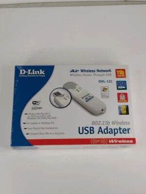 D-link Air Wireless Network- USB Adapter 802.11b DWL-122 New - Image 1 of 4