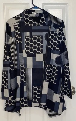 Violet Ruby Women’s Asymmetrical Zipper Sharkbite Hem Jacket Heavy Tunic Size XL - Image 1 of 4