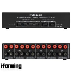 B042 Passive Power Amplifier Selector Speaker Switch 4 Amp In 2 Speaker Out IFA - Picture 1 of 8